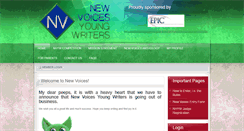 Desktop Screenshot of newvoicesyoungwriters.com