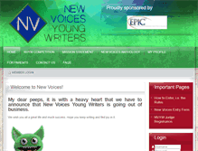 Tablet Screenshot of newvoicesyoungwriters.com